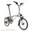 Brompton Brompton C-Line Folding Bike, 12-Speed, Sand Dune / Sand Dune, Mudguards & Rear Rack, Extended seat-post, High-Bars
