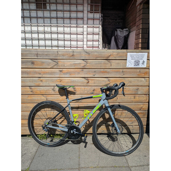 Second Hand Cube Attain GTC Race Disc Road Bike, Grey Green, Medium 53cm, Private Sale