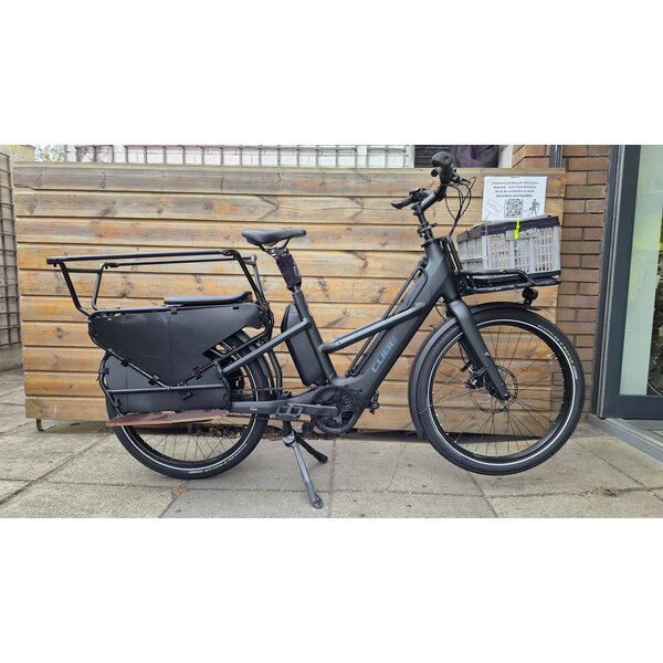 Second Hand Cube Longtail Cargo Electric Bike, Grey/Reflex, 50cm, Available in Stock