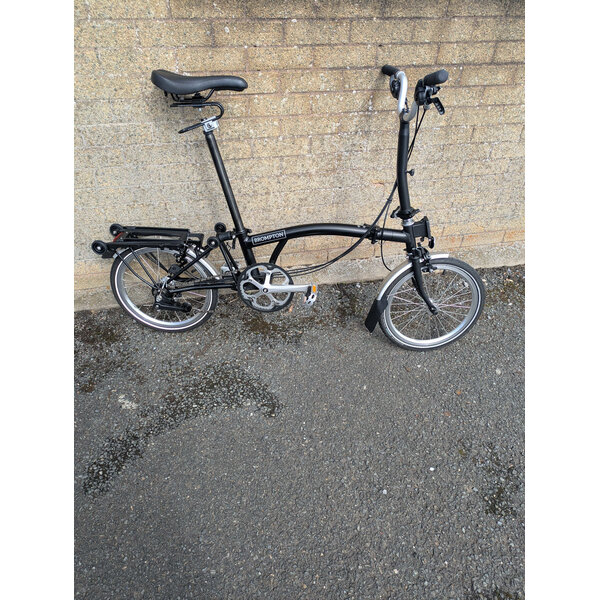 Second Hand Brompton C-Line Folding Bike, Black, Private Sale