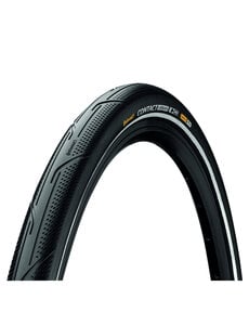 Continental Continental CONTACT Urban Reflex Tyre - Wire Bead PureGrip Compound, Black/Black Reflex