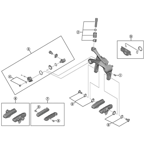 Shimano Shimano Spares BR-R7000 cable adjusting bolt unit