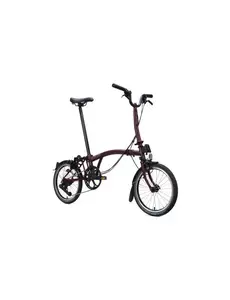 Brompton Brompton C Line Folding Bike Plum Red 4 Speed with Mudguards  Extended Seatpost High Handlebar
