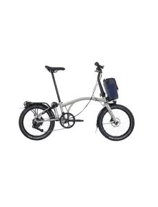 Brompton Brompton C-Line Electric Folding Bike, 4-Speed, Dune Sand/Sand, Mudguards & Rear Rack, Dynamo Lights, Telescopic seat-post, Large-Bars, Saddle Wide