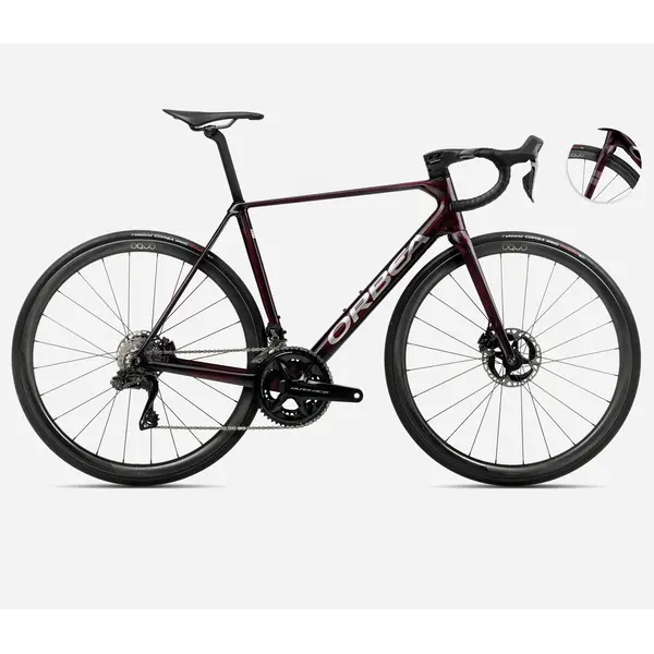 Orbea Orbea ORCA M10iLTD PWR Road Bike Wine Red Carbon View-Titanium (Gloss) XSmall 47cm (155-163cm)