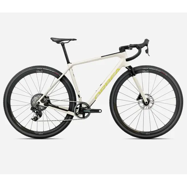 Orbea Orbea TERRA M21eTEAM 1X Gravel Bike Ivory White - Spicy Lime (Gloss) Large (178-187cm)