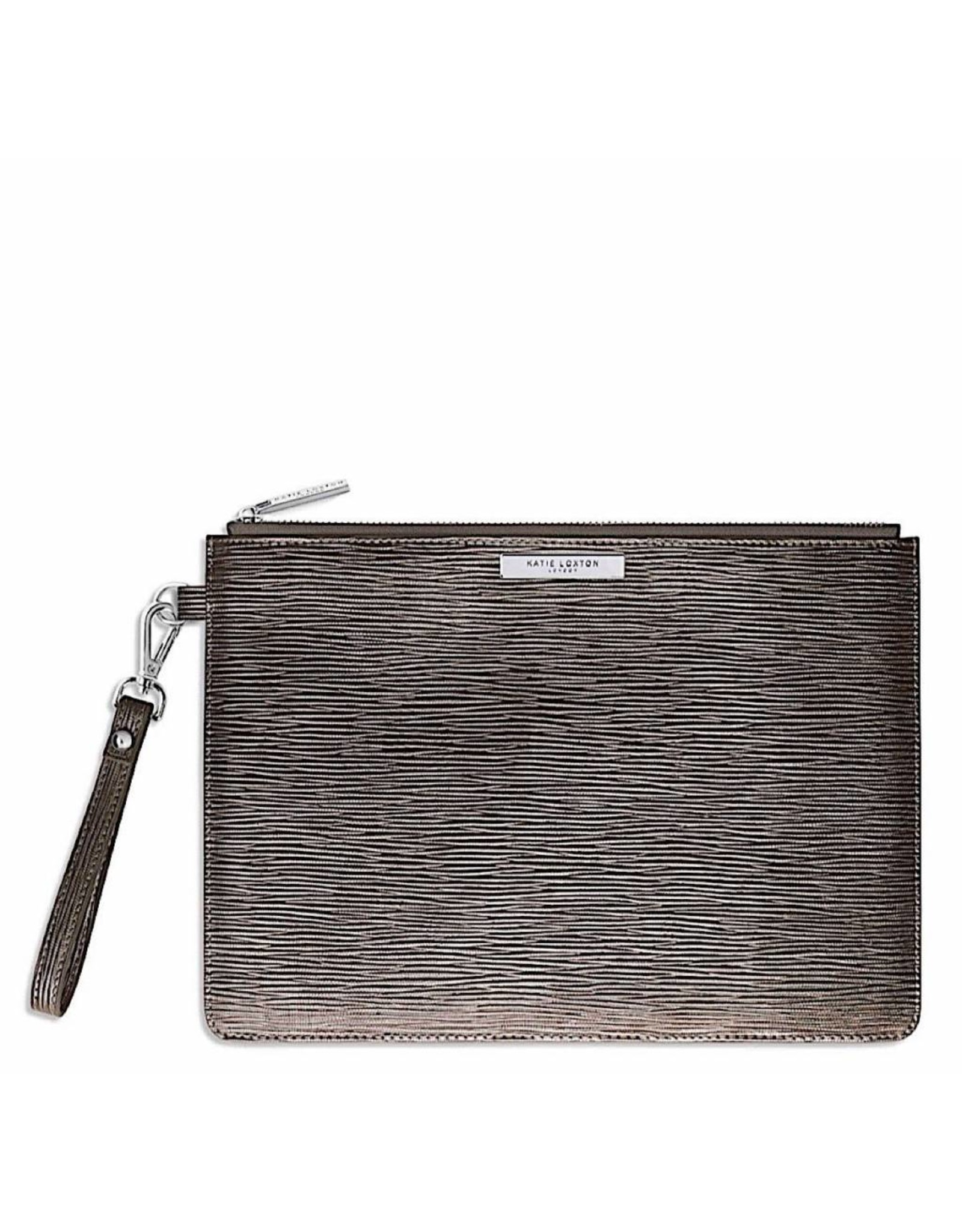 Katie Loxton Clutch - Metallic Charcoal