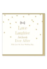 Hearts Design Wenskaart - Love, Laughter, happily ever after