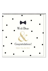 Hearts Design Wenskaart - Well done & Congratulations