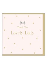 Hearts Design Wenskaart - Thank you lovey lady