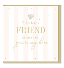 Hearts Design Wenskaart - Lovely Friend - You're my Hero