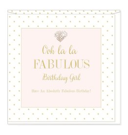 Hearts Design Wenskaart - Ooh La La - Birthday Girl