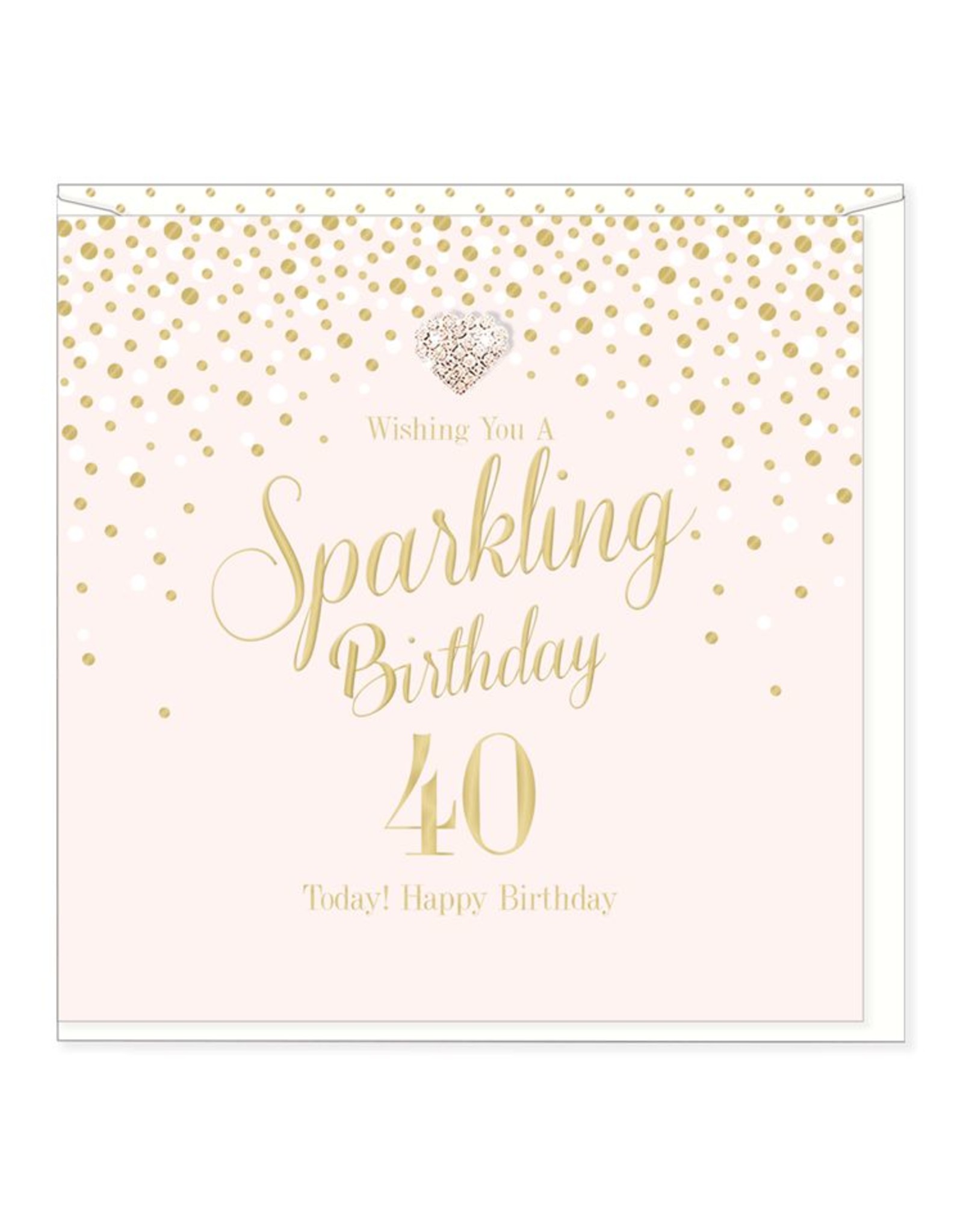 Hearts Design Wenskaart - Sparkling Birthday - 40