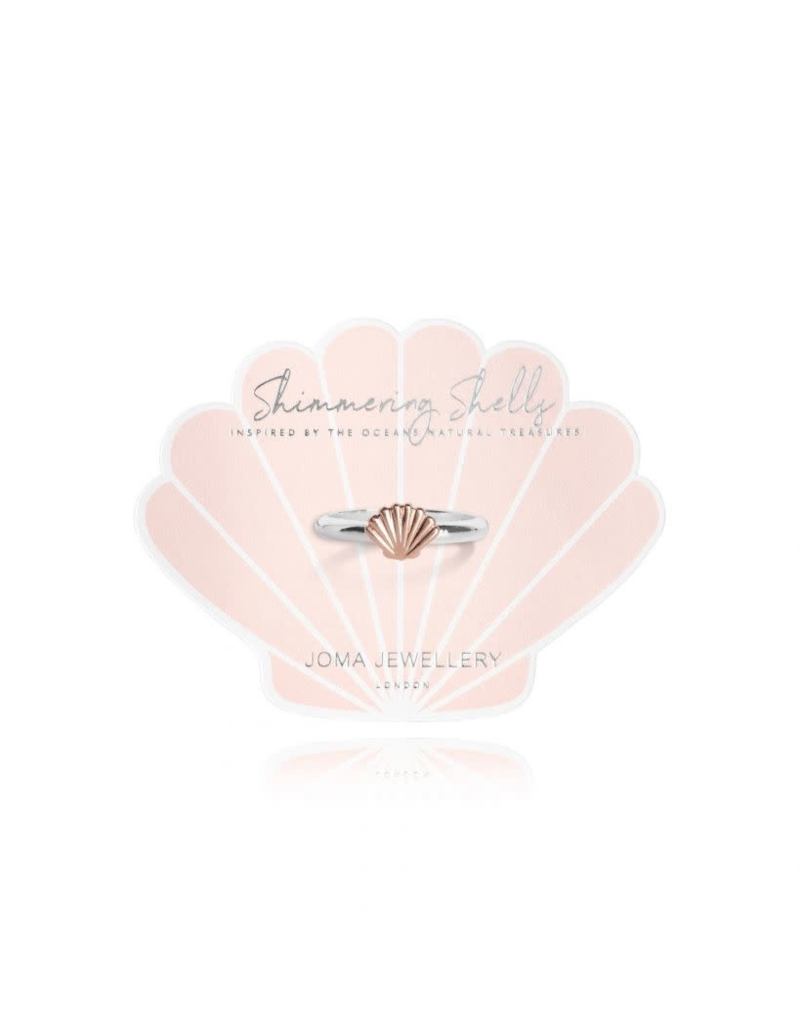Joma Jewellery Shimmering Shell - Ring Zilver/Rose