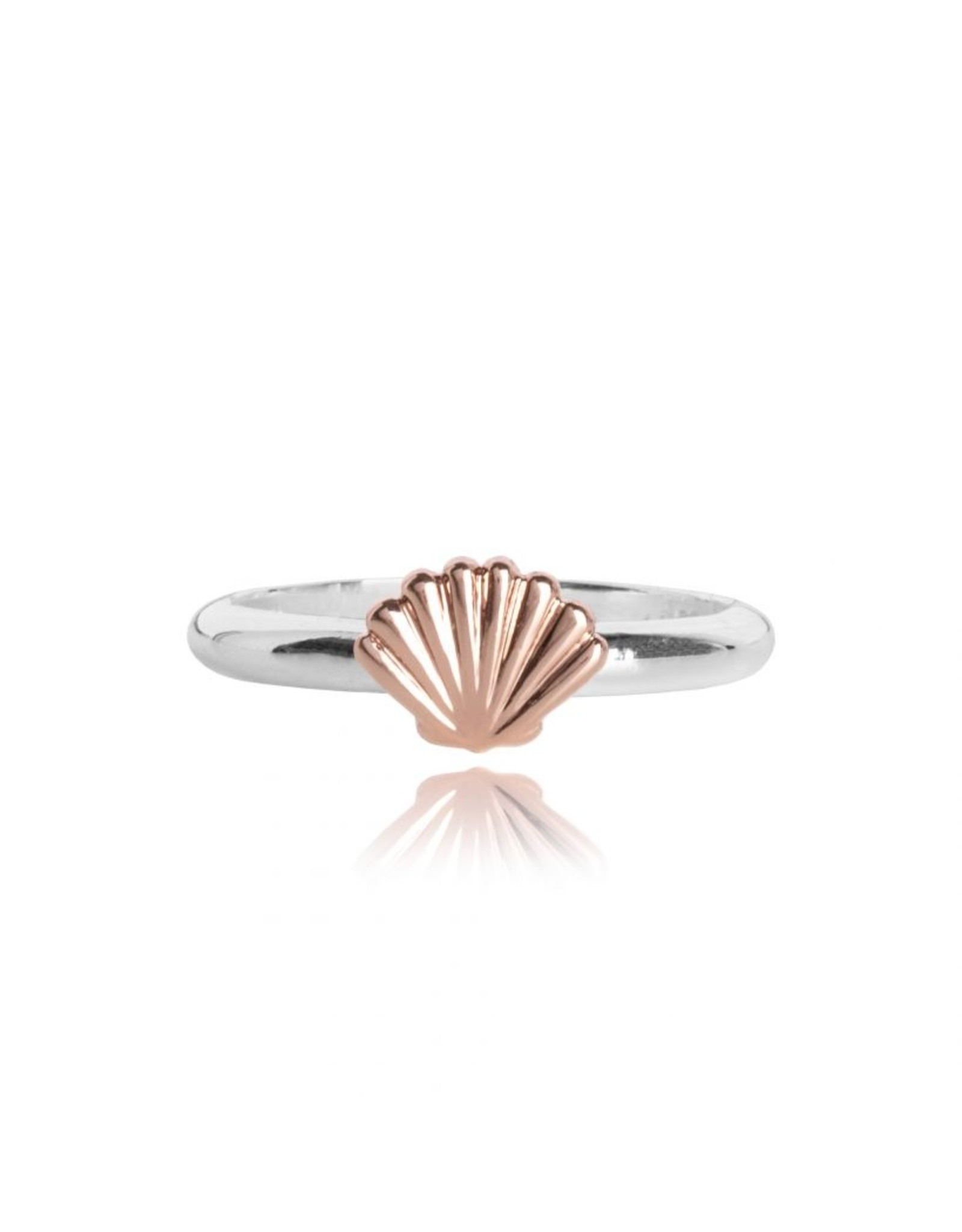 Joma Jewellery Shimmering Shell - Ring Zilver/Rose