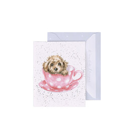 Wrendale Mini Wenskaart - Teacup Pup