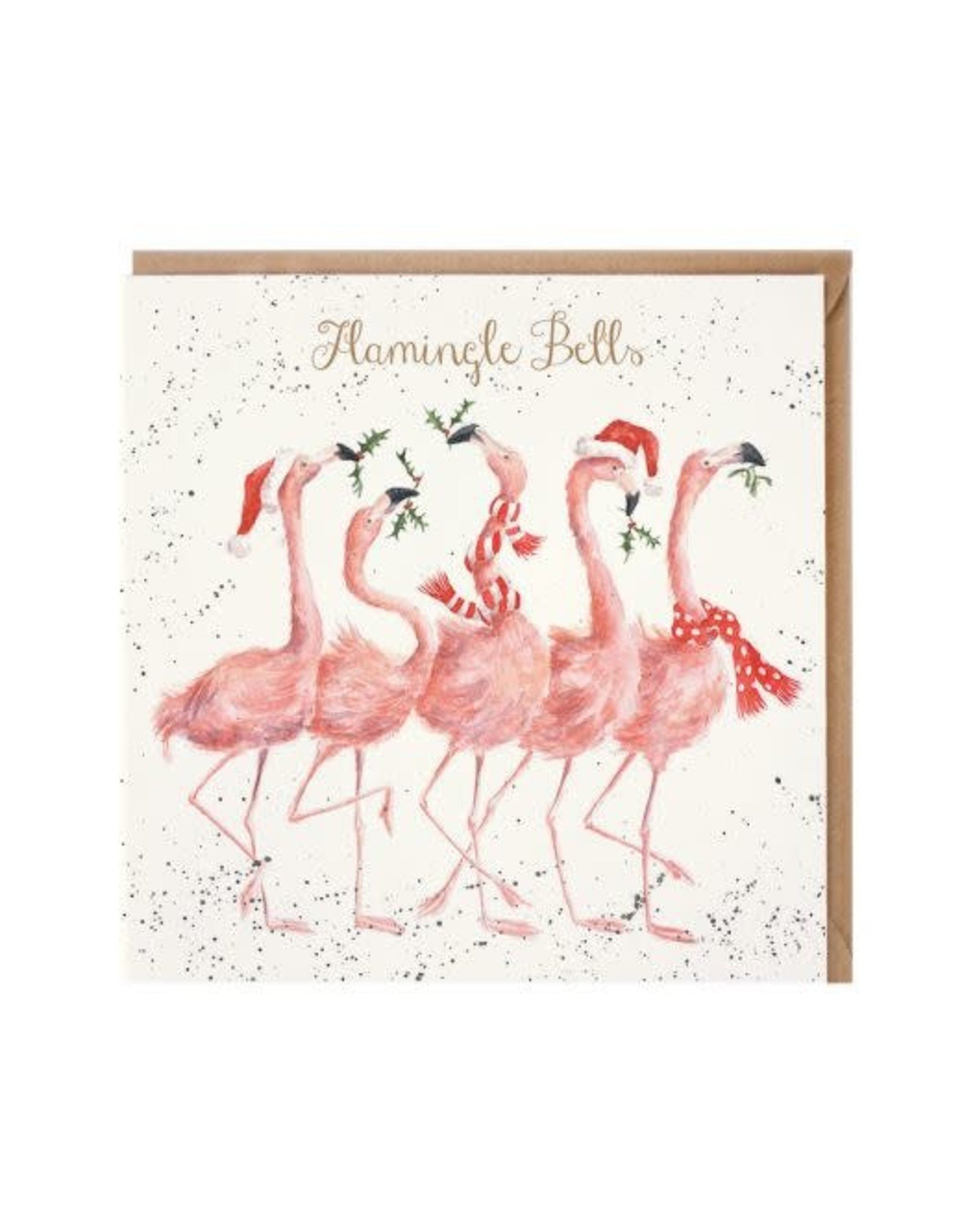 Wrendale Wenskaart - Flamingle Bells
