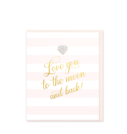 Hearts Design Wenskaart - Love you to the Moon & Back