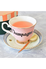 Yvonne Ellen British - Champagne Teacup & Saucer