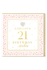 Hearts Design Wenskaart - Birthday 21