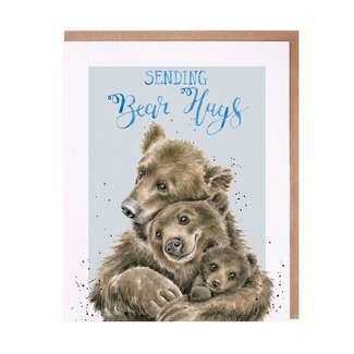 Wrendale Wenskaart - Sending Bear Hugs