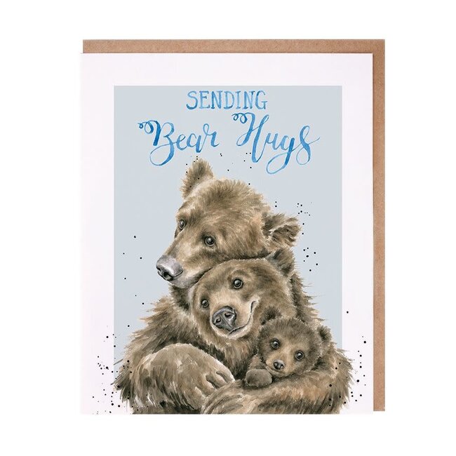 Wrendale Wenskaart - Sending Bear Hugs