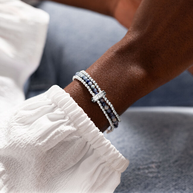 Joma Jewellery Wellness Stones - Blue Lace Agate - Armband