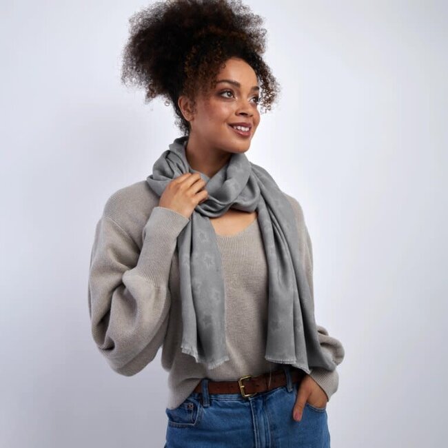 Katie Loxton Sjaal - Stars Grijs