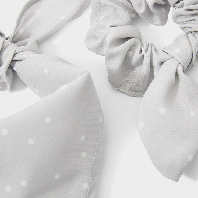 Katie Loxton Dog Set - Bandana & Scrunchie Grijs
