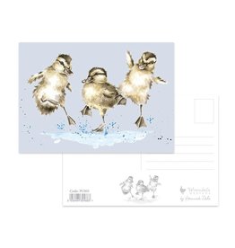 Wrendale Postkaart - Puddle Ducks