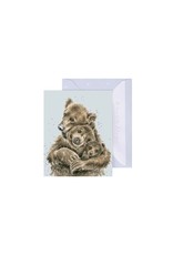 Wrendale Mini Wenskaart - Bear Hugs