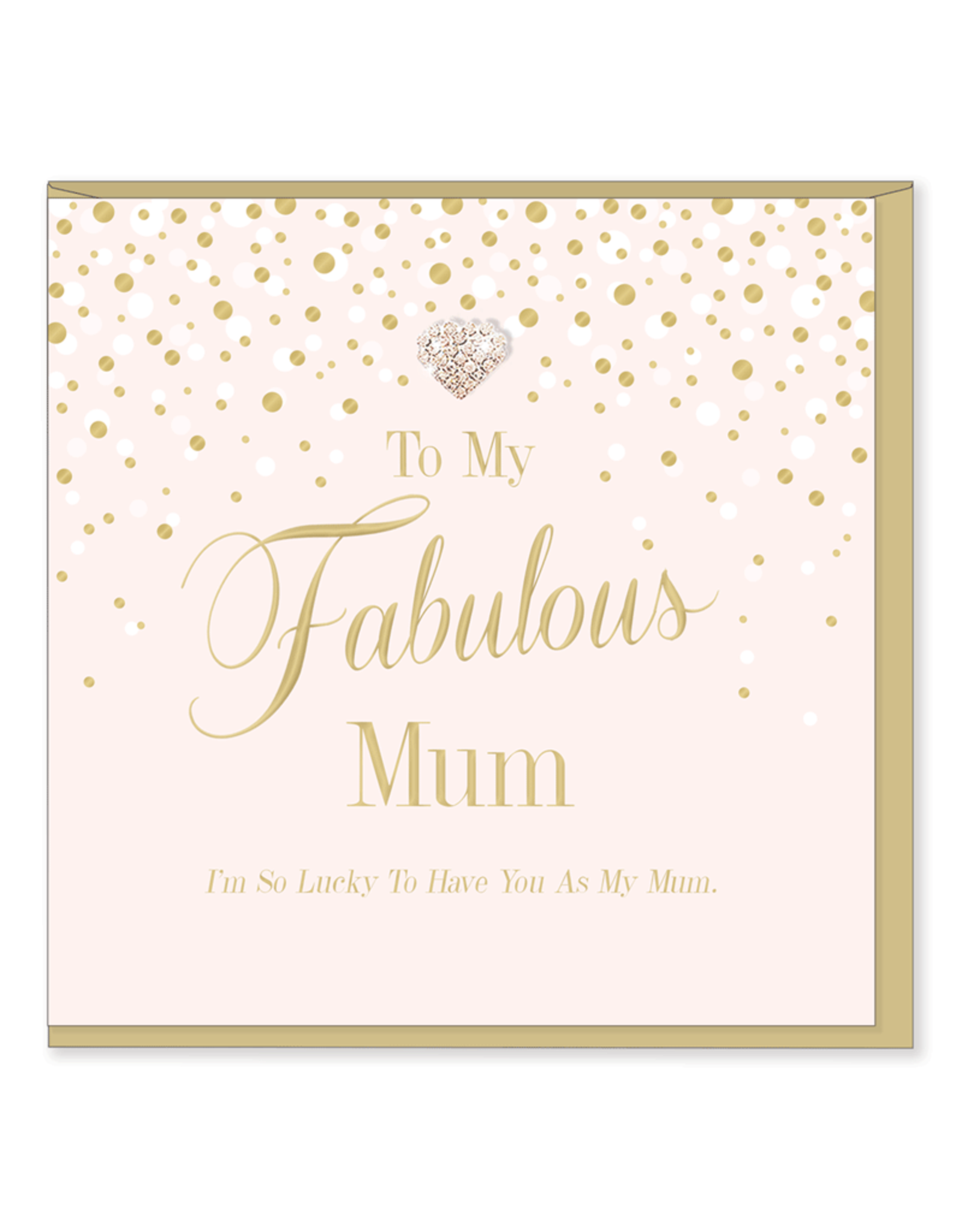 Hearts Design Wenskaart - Fabulous Mum