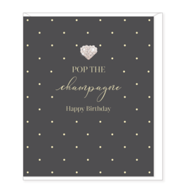 Hearts Design Wenskaart - Pop the Champagne