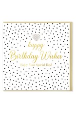 Hearts Design Wenskaart - Happy Birthday Wishes