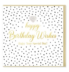 Hearts Design Wenskaart - Happy Birthday Wishes