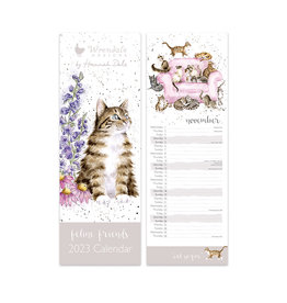 Wrendale Kalender 2023 - Slim - Whiskers & Wildflowers  Cat