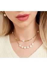Ketting - Dots & Pearls Zilver
