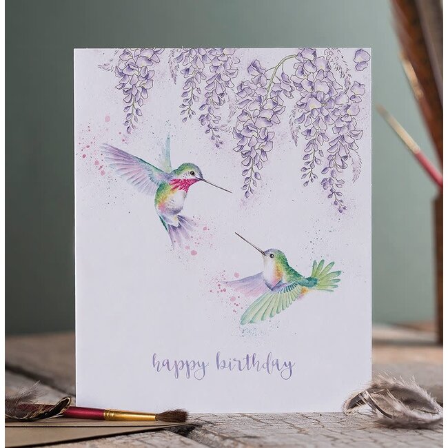 Wrendale Wenskaart - Happy Birthday - Wisteria Wishes