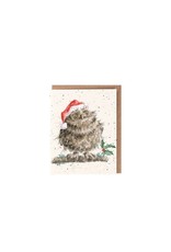 Wrendale Mini Wenskaart - Christmas Owl