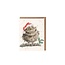 Wrendale Mini Wenskaart - Christmas Owl