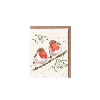 Wrendale Mini Wenskaart - Mistletoe