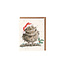 Wrendale Mini Wenskaart - Christmas Owl