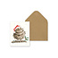 Wrendale Mini Wenskaart - Christmas Owl