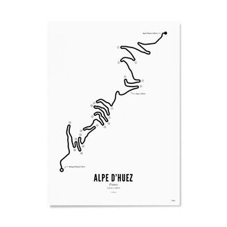 WIJCK. Cycling - Alpe d'Huez - Tour de France 30 x 40cm
