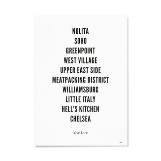 WIJCK. New York - City Typo 30 x 40cm