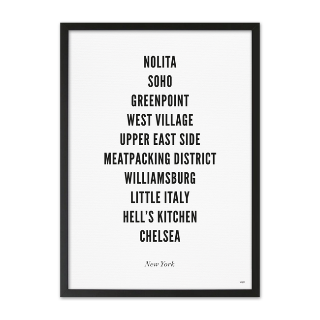 WIJCK. New York - City Typo 30 x 40cm