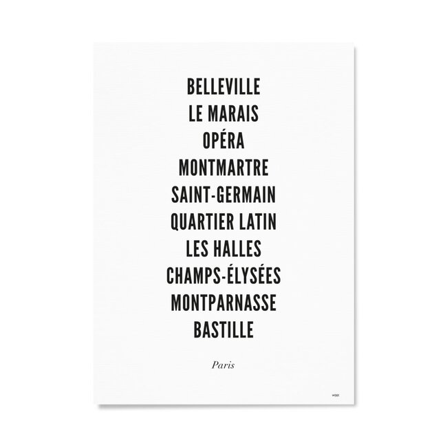 WIJCK. Paris - City Typo 30 x 40cm