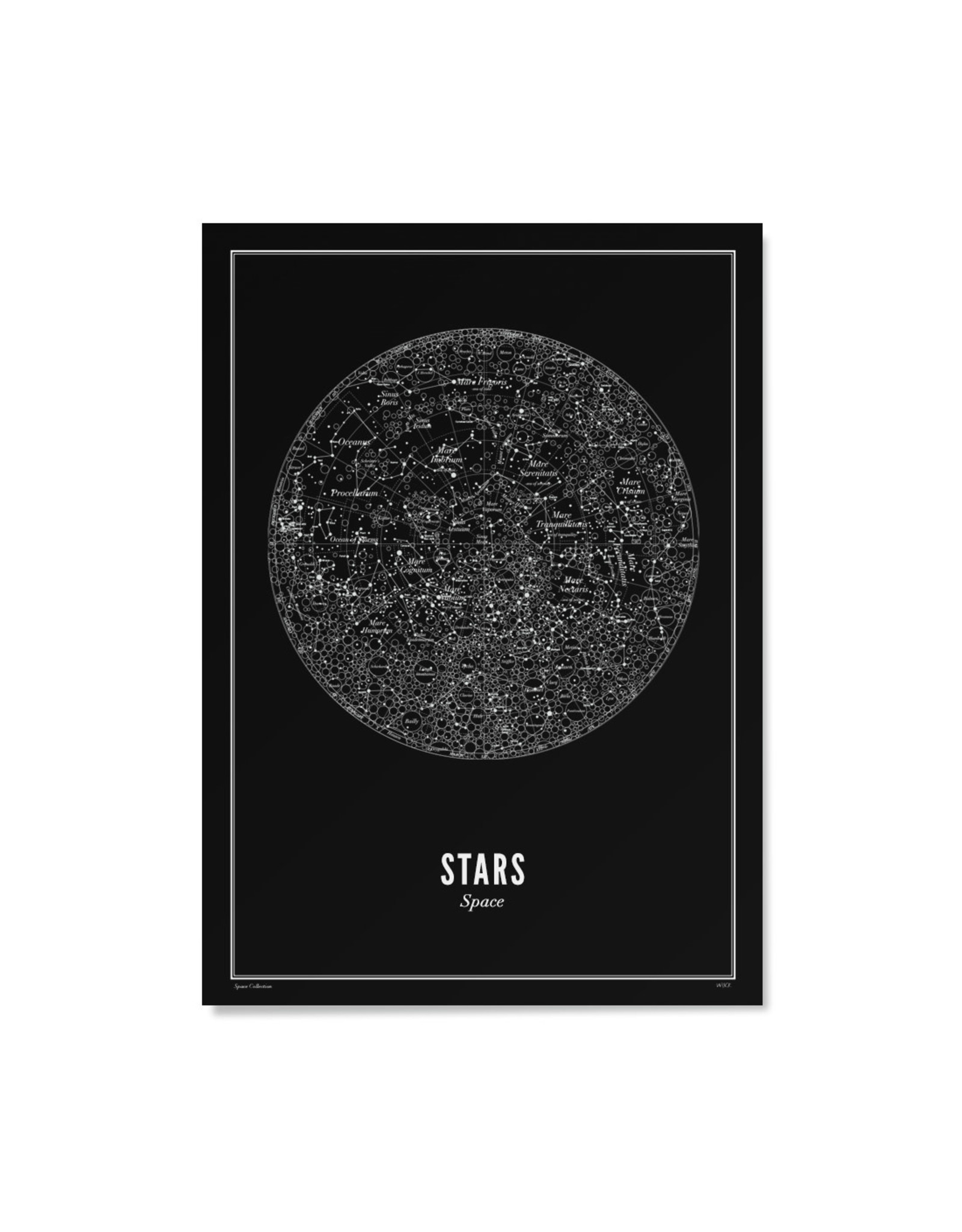 WIJCK. Stars - Black 30 x 40cm