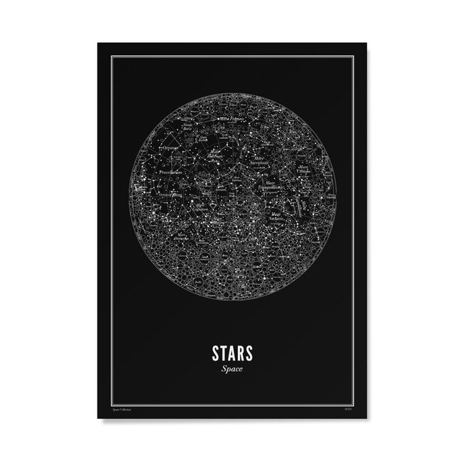 WIJCK. Stars - Black 30 x 40cm
