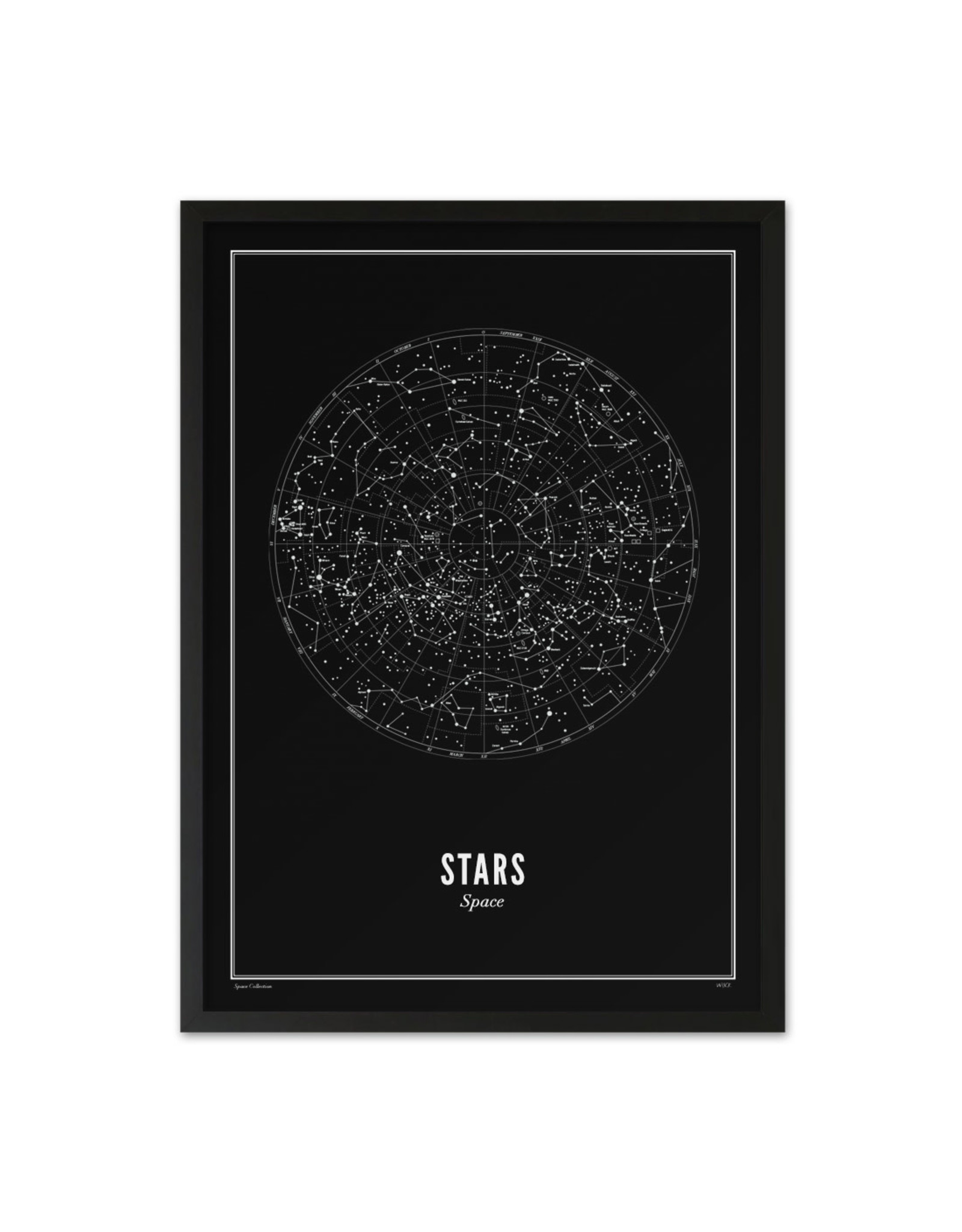 WIJCK. Stars - Black 30 x 40cm